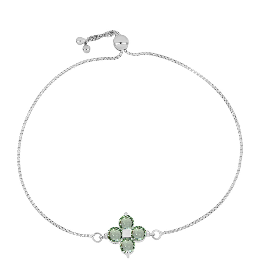 Pulsera de Plata con Amatista Verde 1 