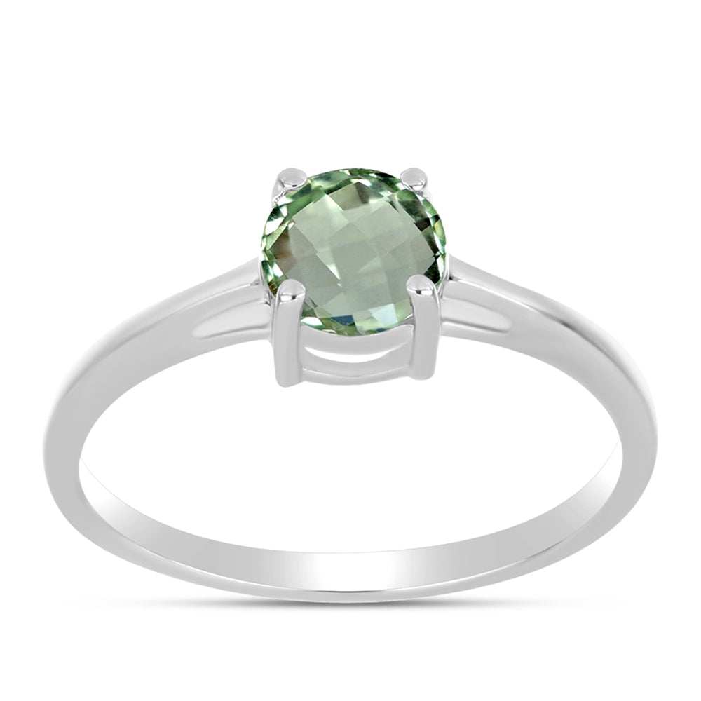 Anillo de Plata con Amatista Verde