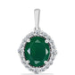 Colgante de Plata con Calcedonia Verde y Topacio Blanco