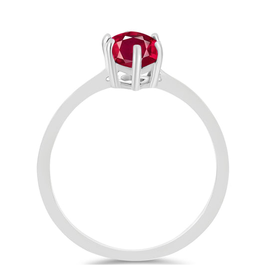 Anillo de Plata con Rubí de Madagascar