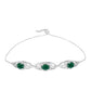 Pulsera de Plata con Ágata verde de Spruce Pine y Topacio Blanco
