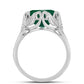 Anillo de Plata con Calcedonia Verde