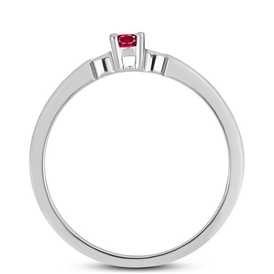 Anillo de Plata con Rubí de Madagascar
