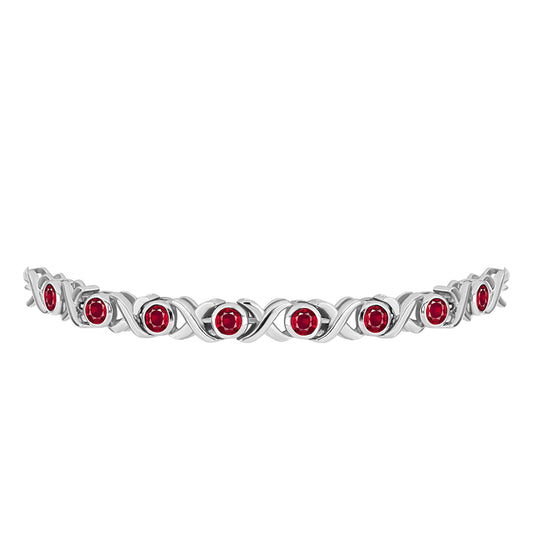 Pulsera de Plata con Rubí de Madagascar