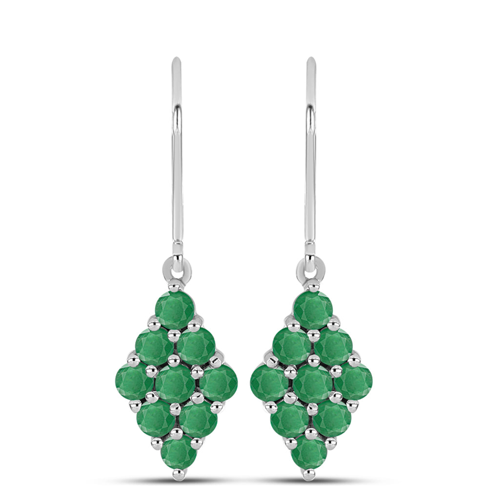 Pendientes de Plata con Esmeralda de Brasil 1 