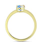 Anillo de Plata Bañada en Oro con Moisanita hielo