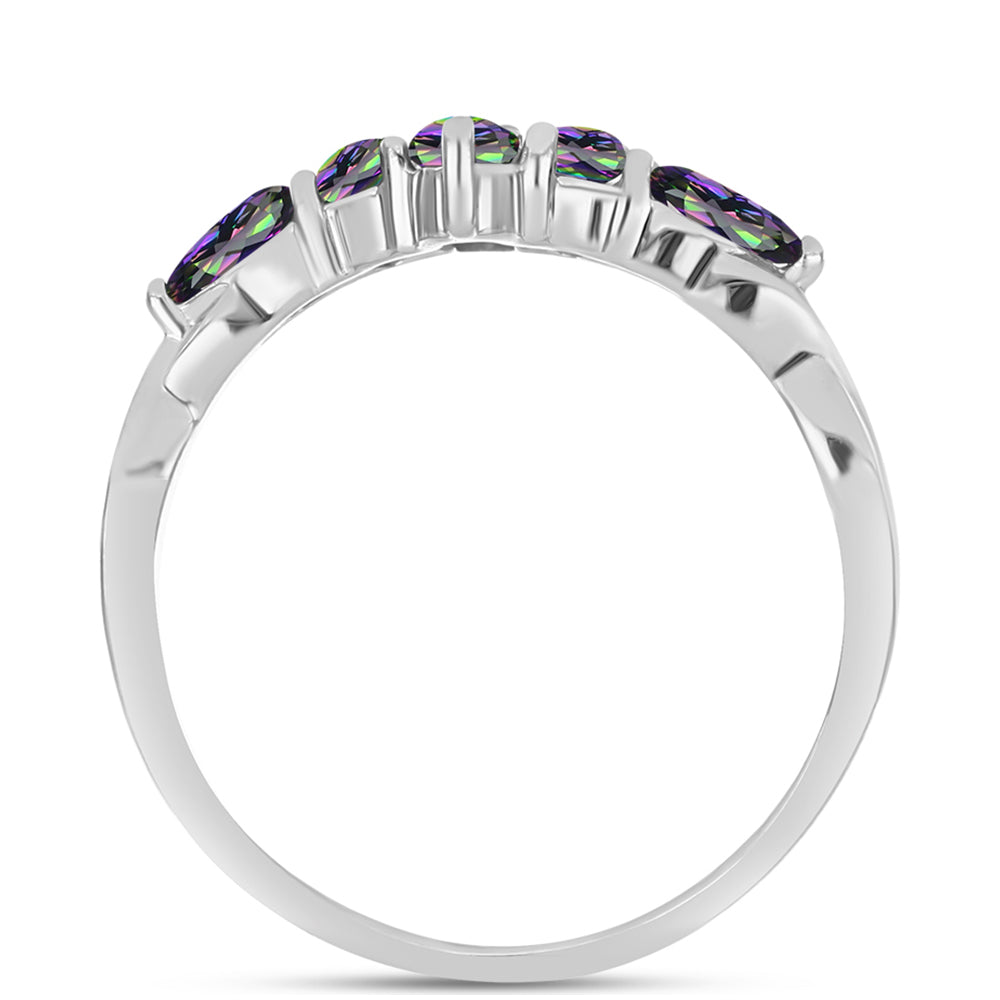 Anillo de Plata con Topacio Místico 2 