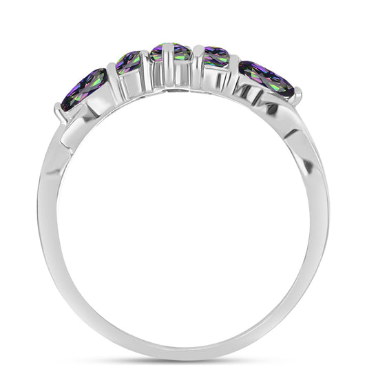 Anillo de Plata con Topacio Místico