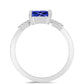 Anillo de Plata con Tanzanita y Topacio Blanco