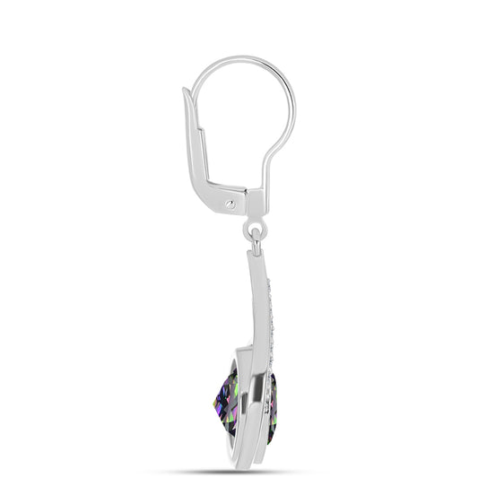 Pendientes de Plata con Topacio Místico y Topacio Blanco