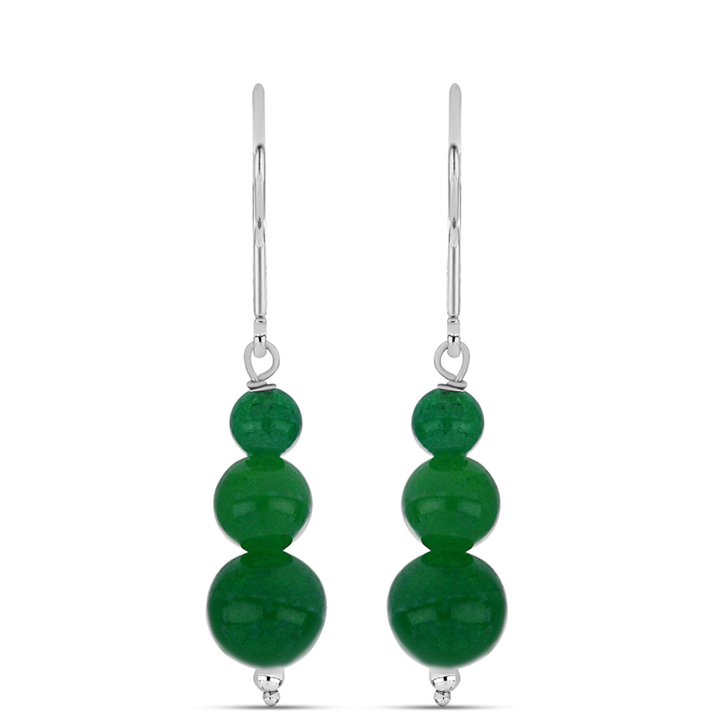 Pendientes de Plata con Cuarzo verde de Spruce Pine 1 