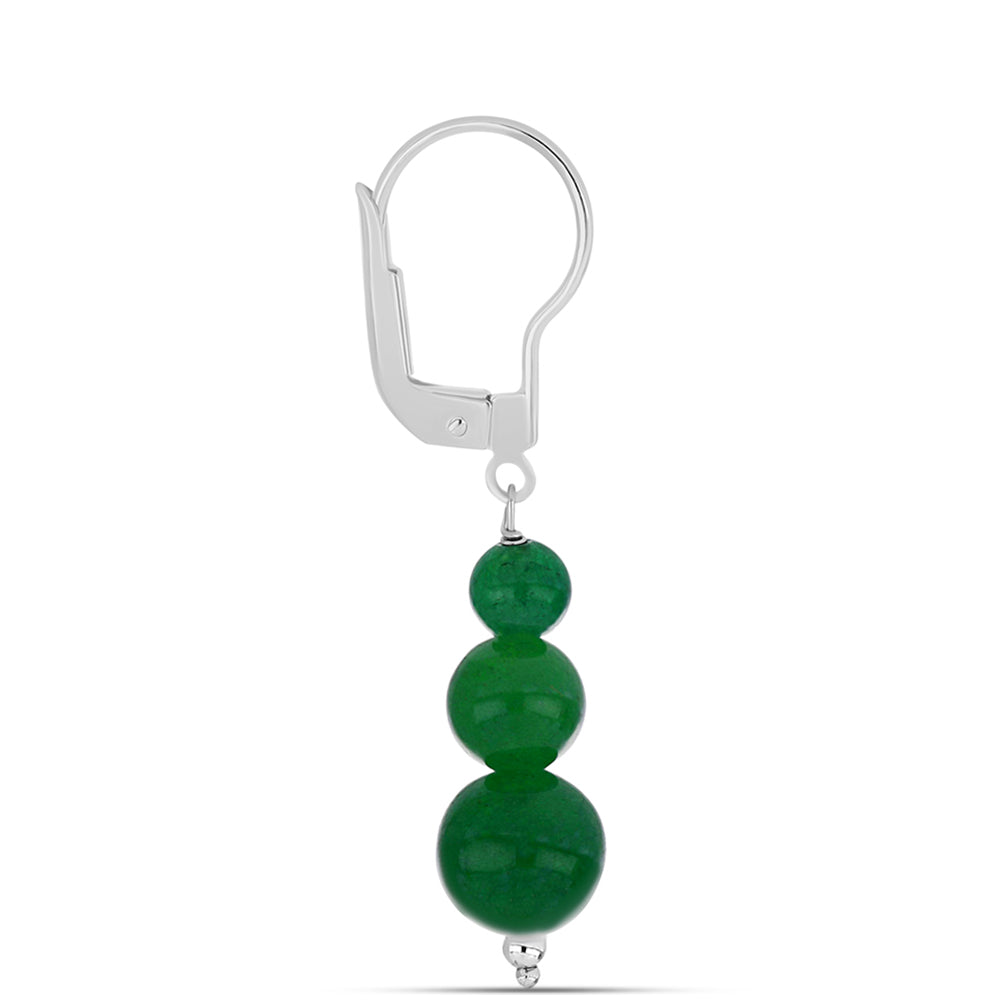 Pendientes de Plata con Cuarzo verde de Spruce Pine 2 