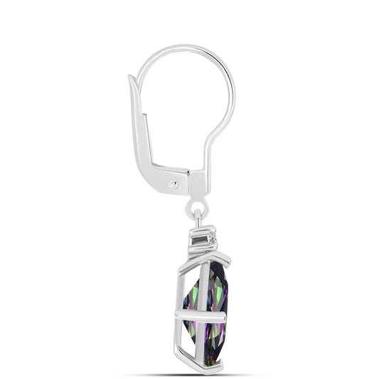 Pendientes de Plata con Topacio Místico y Topacio Blanco