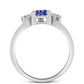 Anillo de Plata con Tanzanita y Topacio Blanco