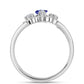 Anillo de Plata con Tanzanita y Topacio Blanco