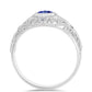 Anillo de Plata con Tanzanita y Topacio Blanco