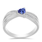 Anillo de Plata con Tanzanita y Topacio Blanco