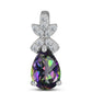 Colgante de Plata con Topacio Místico y Topacio Blanco