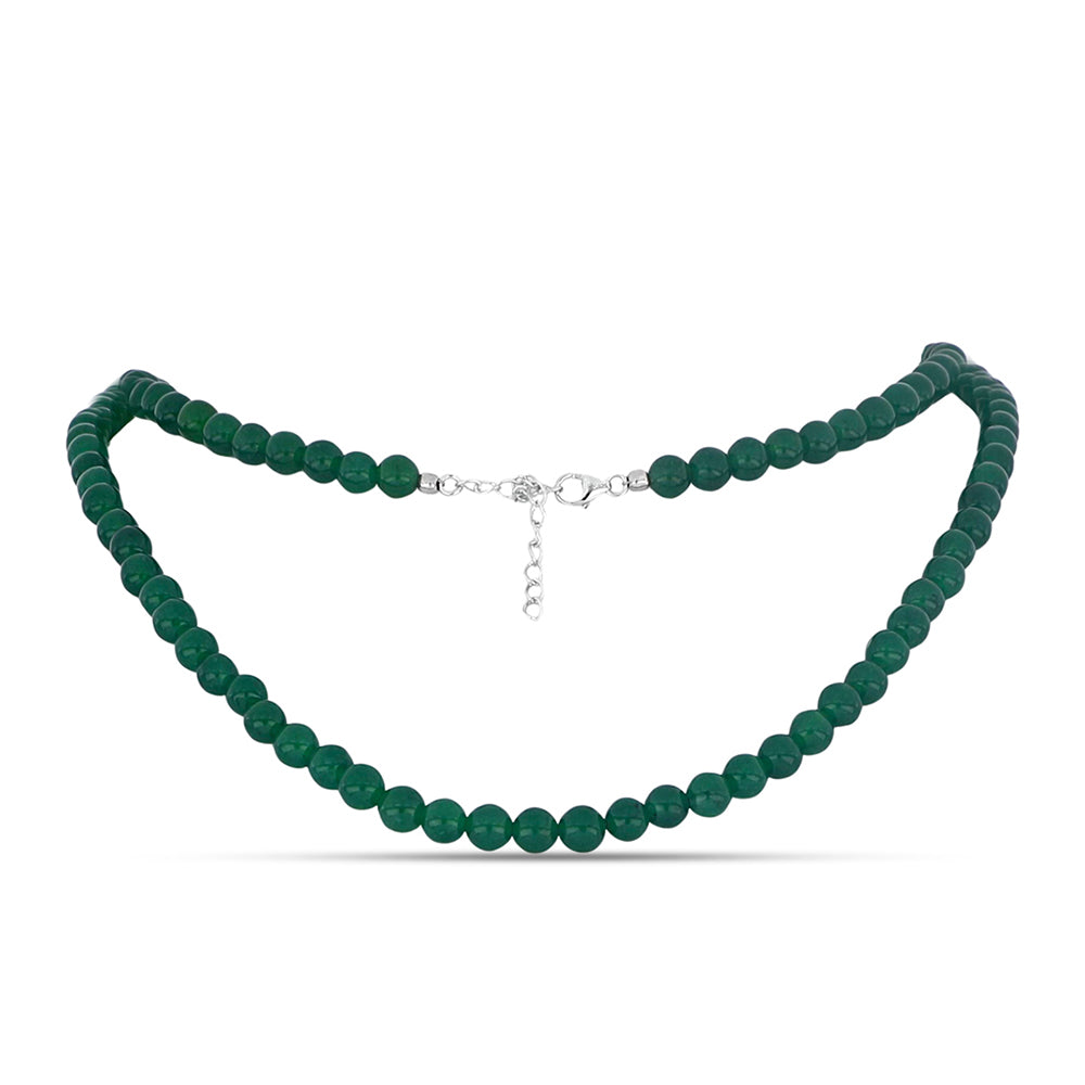 Collar de Plata con Cuarzo verde de Spruce Pine