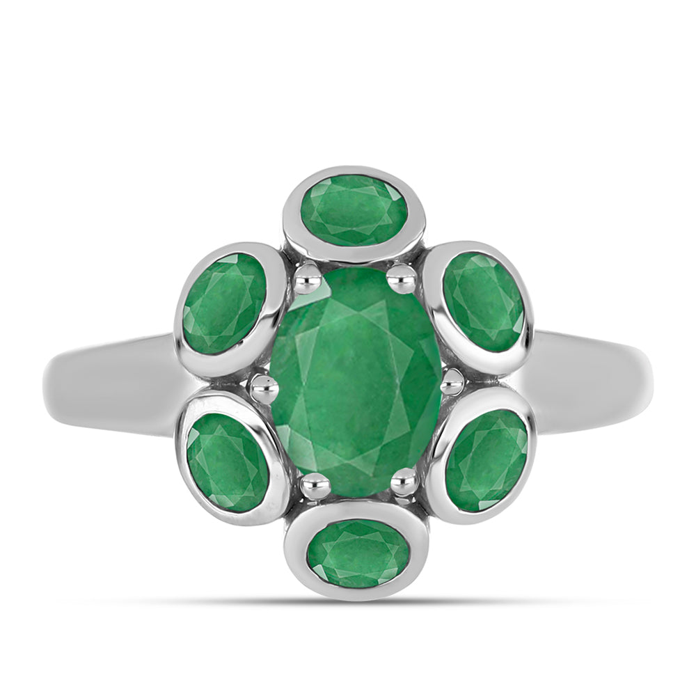 Anillo de Plata con Esmeralda de Brasil 1 