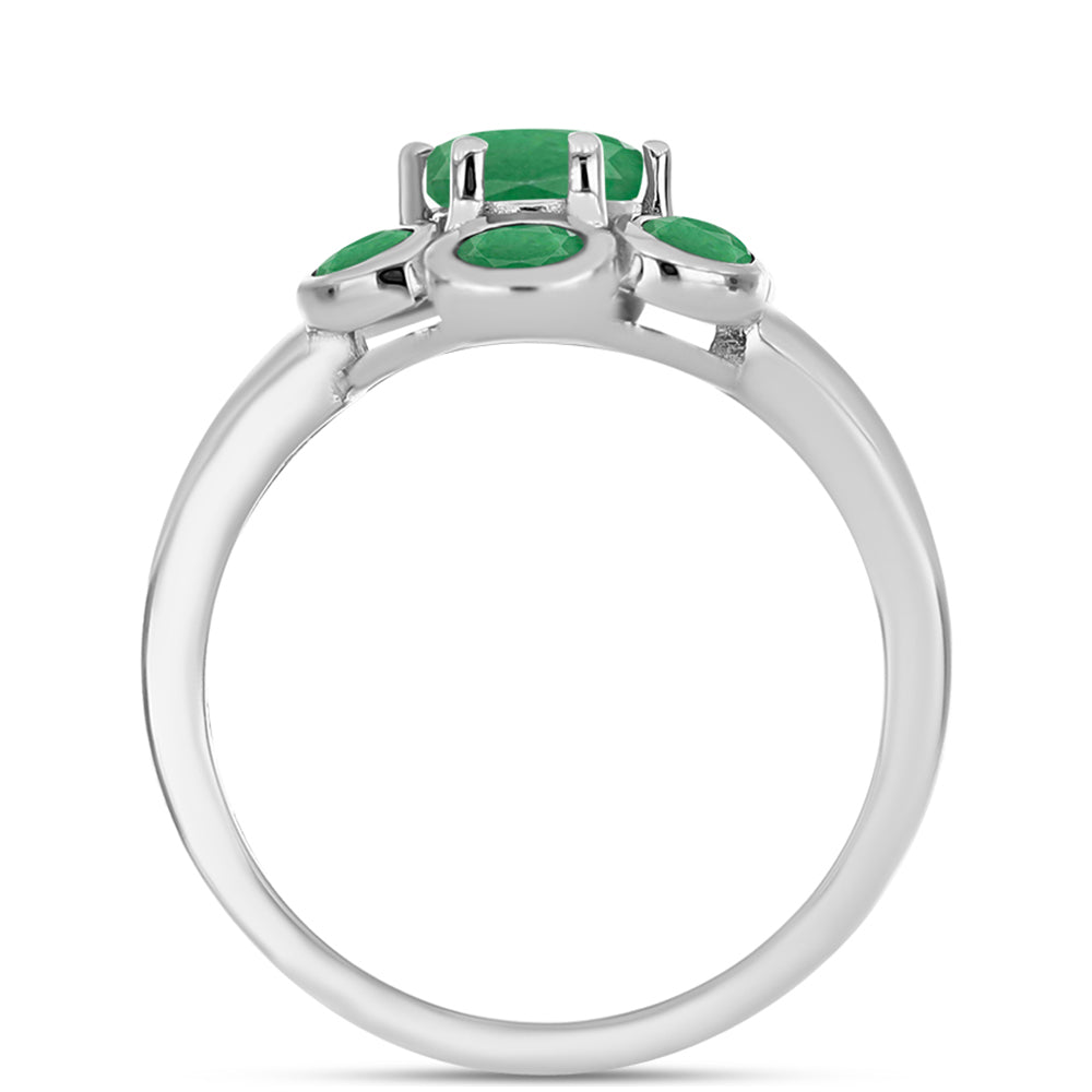 Anillo de Plata con Esmeralda de Brasil 2 