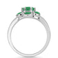 Anillo de Plata con Esmeralda de Brasil
