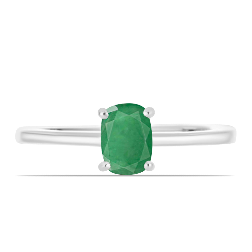 Anillo de Plata con Esmeralda de Brasil 1 
