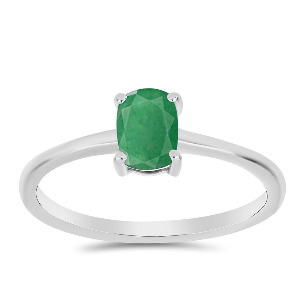 Anillo de Plata con Esmeralda de Brasil 3 