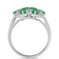 Anillo de Plata con Esmeralda de Brasil y Topacio Blanco