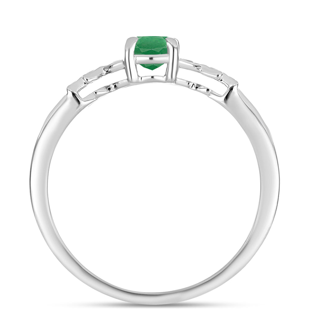 Anillo de Plata con Esmeralda de Brasil 2 