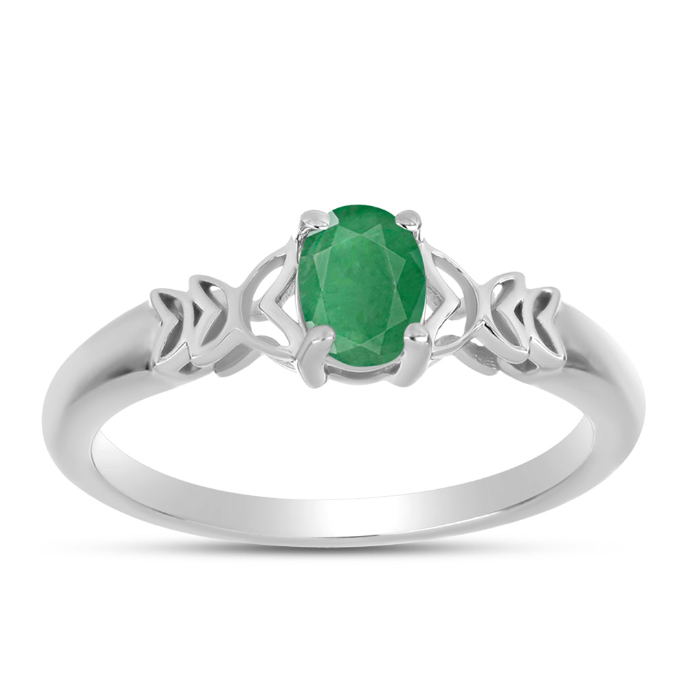 Anillo de Plata con Esmeralda de Brasil 3 