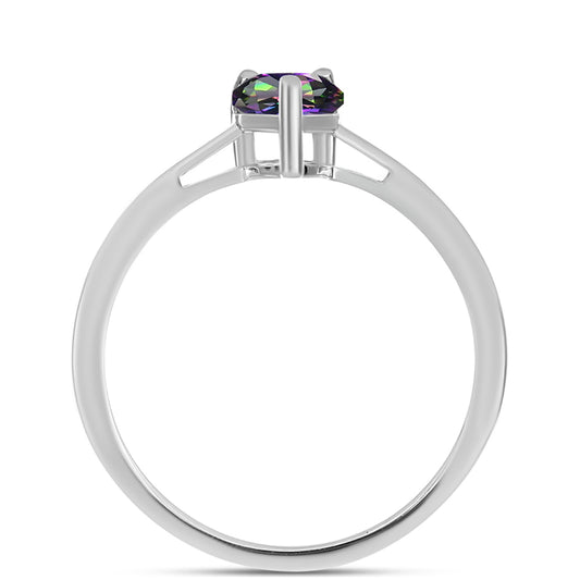Anillo de Plata con Topacio Místico