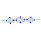 Pulsera de Plata con Zafiro Azul Australiano y Piedra Lunar Arco Iris
