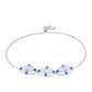 Pulsera de Plata con Zafiro Azul Australiano y Piedra Lunar Arco Iris