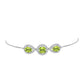 Pulsera de Plata con Peridoto de Changbai y Topacio Blanco