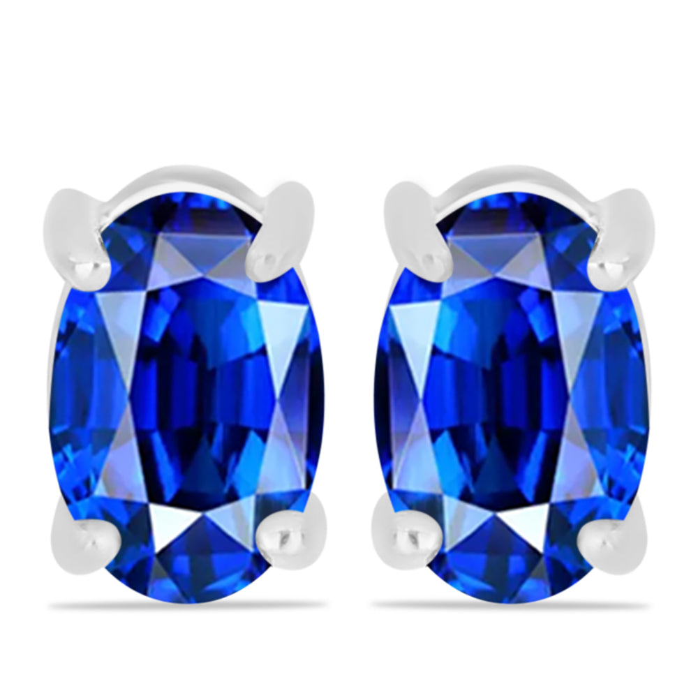 Pendientes de Plata con Zafiro Azul Australiano 1 