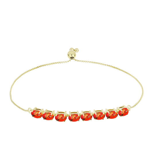 Pulsera de Plata Bañada en Oro con Turquesa de Mohave