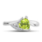 Anillo de Plata con Peridoto de Changbai y Topacio Blanco