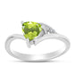 Anillo de Plata con Peridoto de Changbai y Topacio Blanco