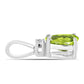 Colgante de Plata con Peridoto de Changbai y Topacio Blanco