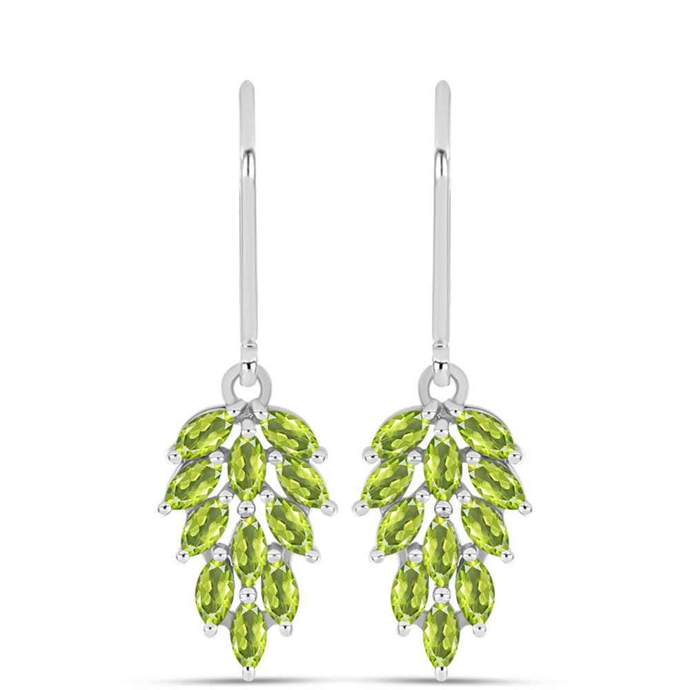 Pendientes de Plata con Peridoto de Changbai