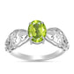 Anillo de Plata con Peridoto de Changbai