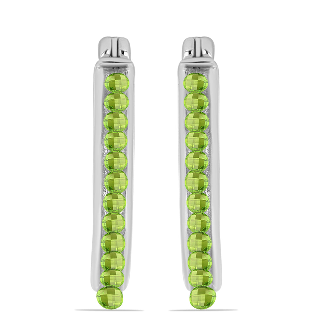 Pendientes de Plata con Peridoto de Changbai 2 