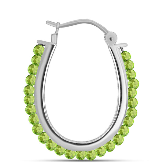 Pendientes de Plata con Peridoto de Changbai