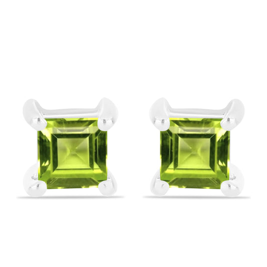 Pendientes de Plata con Peridoto de Changbai