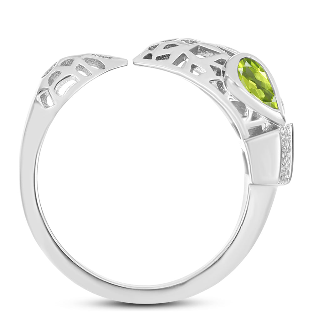 Anillo de Plata con Peridoto de Changbai 3 