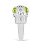 Anillo de Plata con Peridoto de Changbai