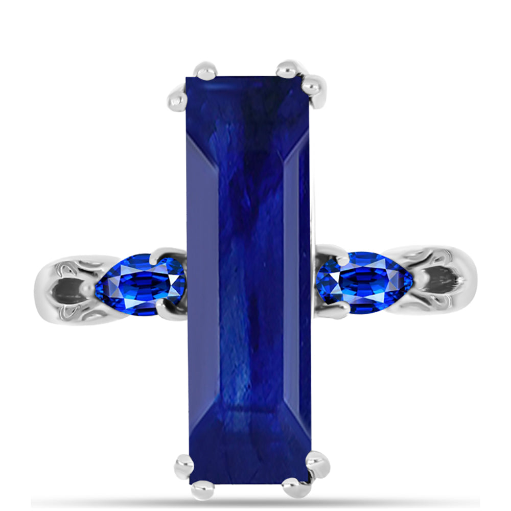 Anillo de Plata con Zafiro Azul Australiano 1 