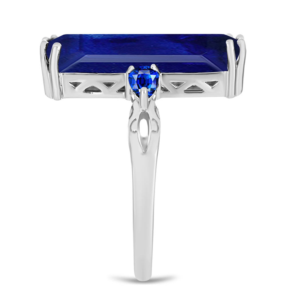 Anillo de Plata con Zafiro Azul Australiano