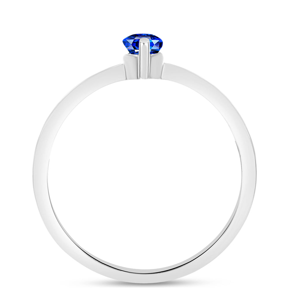 Anillo de Plata con Zafiro Azul Australiano 2 